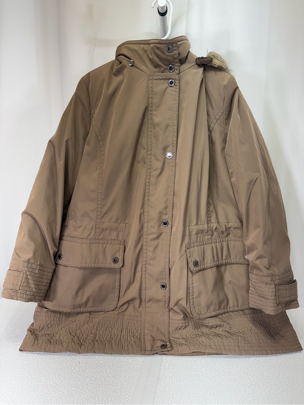croft & barrow Tan Women's Ski/Snow Jacket with Hood 4038